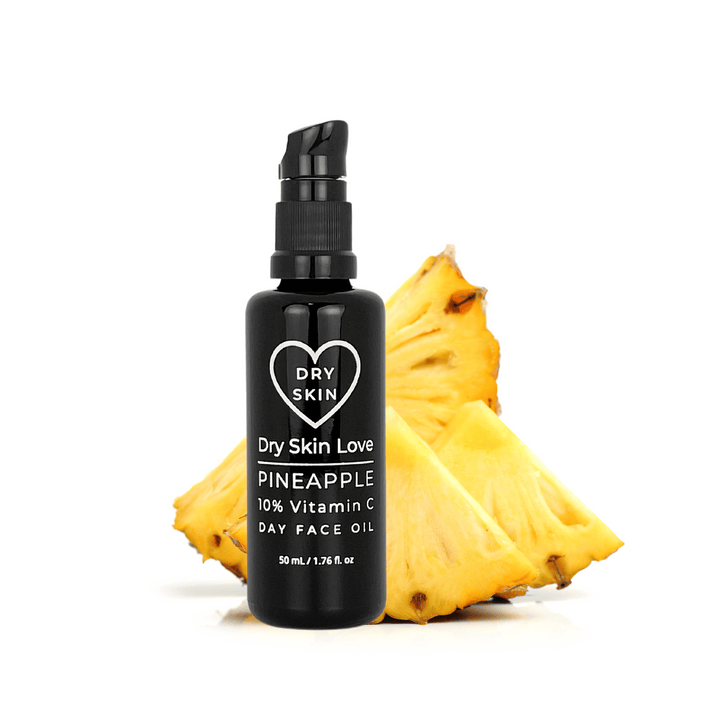Dry Skin Love Brightening Pineapple Vitamin C Face Oil is the best vitamin C oil for dry skin. 