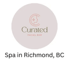 Logo of Curated Facial Bar with text 'Spa in Richmond, BC' on a white background