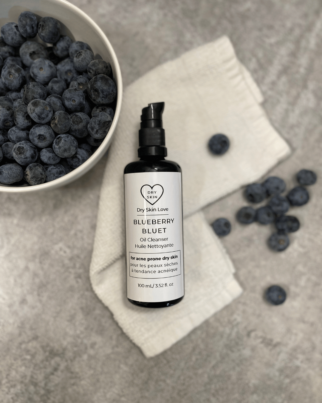 Dry Skin Love Blueberry Oil Cleanser for Acne Prone Skin