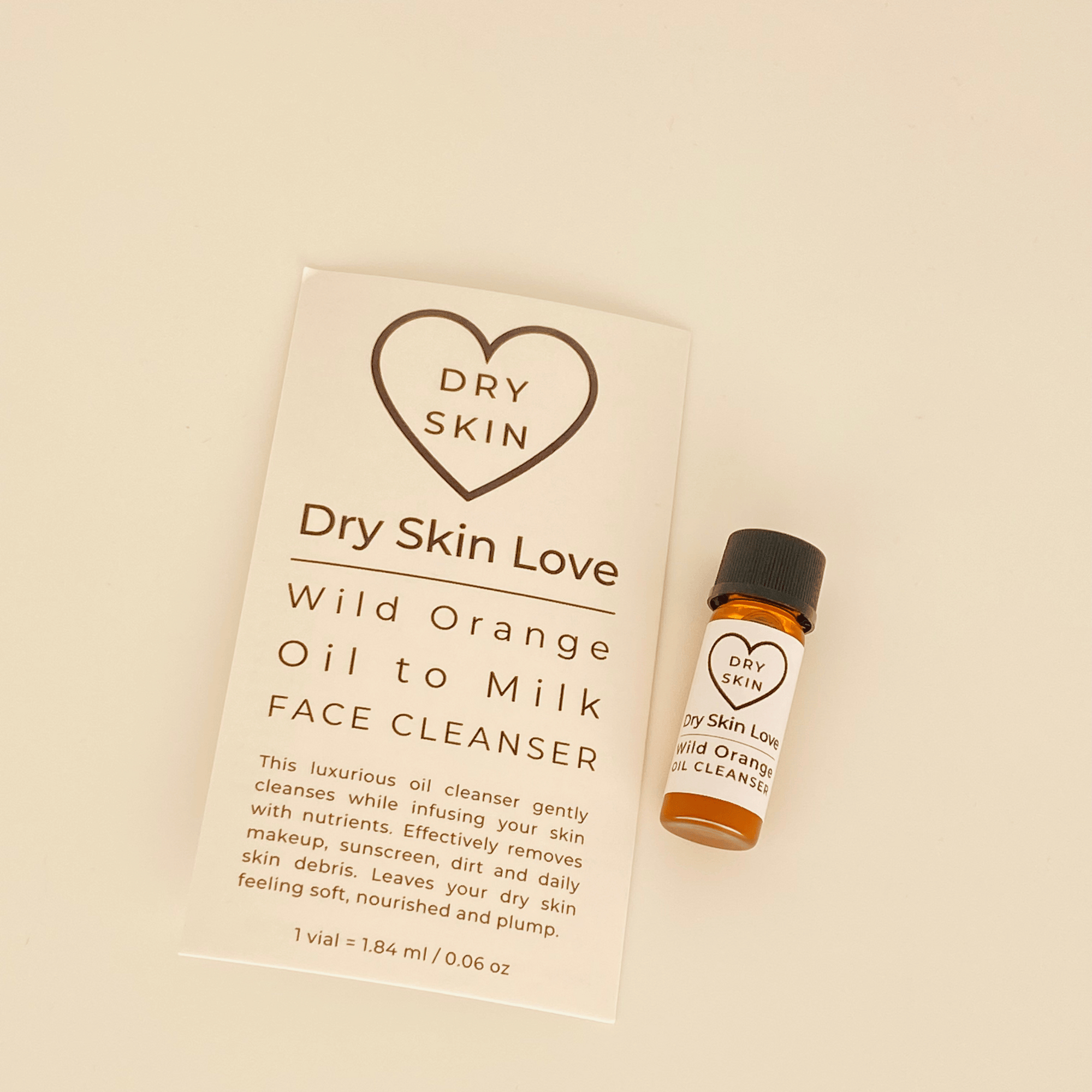 Dry Skin Sample Pack - Best Oil Cleanser and Face Oils. Wild Orange Oil Cleanser