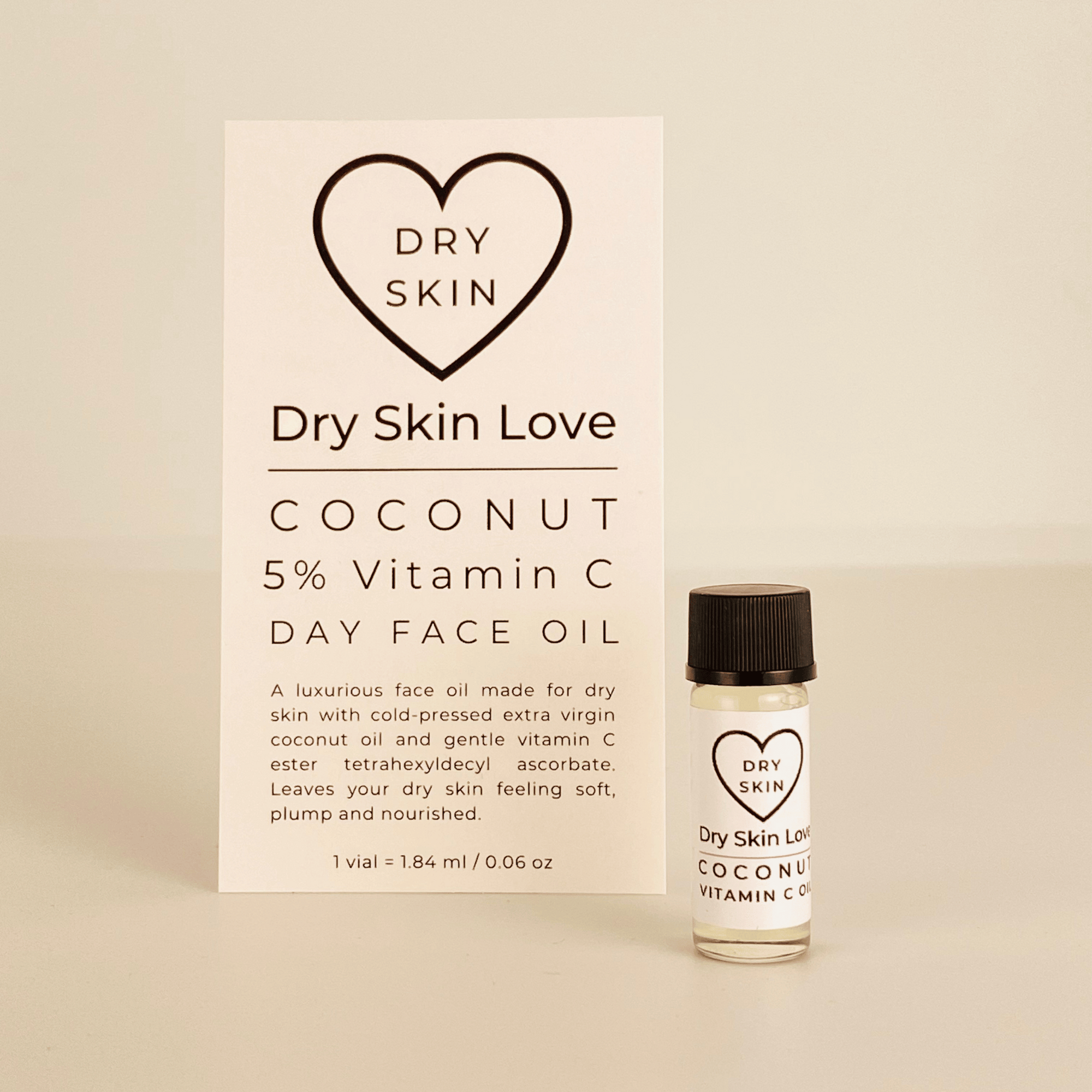 Dry Skin Sample Pack - Best Oil Cleanser and Face Oils. Nourishing Coconut Vitamin C Face Oil